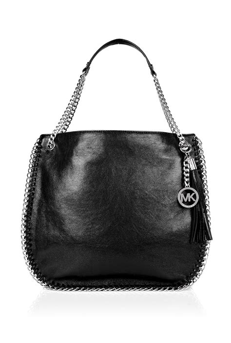 michael kors chelsea bag black and white|Michael Kors hand bag price.